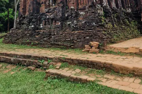 Mỹ Sơn ruins at sunrise with Huy